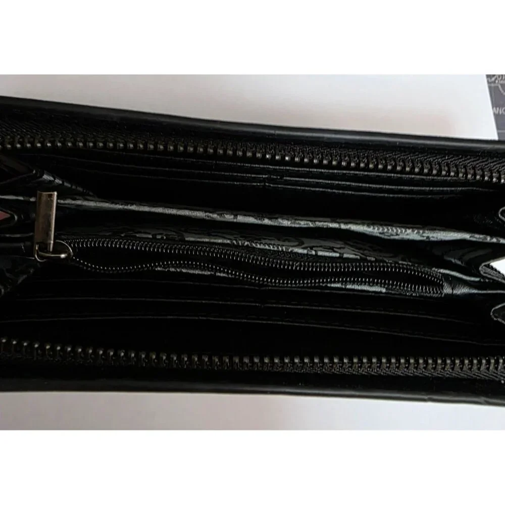 Thomas Wylde Skull Black Wallet Zip Convertible Handstrap New - Picture 7 of 7